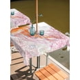 thumbnail image 2 of Outdoor Tablecloth with Umbrella Hole for Patio/Picnic/Party/Camping, Coral Jellyfish Coastal Waterproof Table Cloth Square Cover Washable, Summer Ocean Coral Pink (60"x 60"), 2 of 8