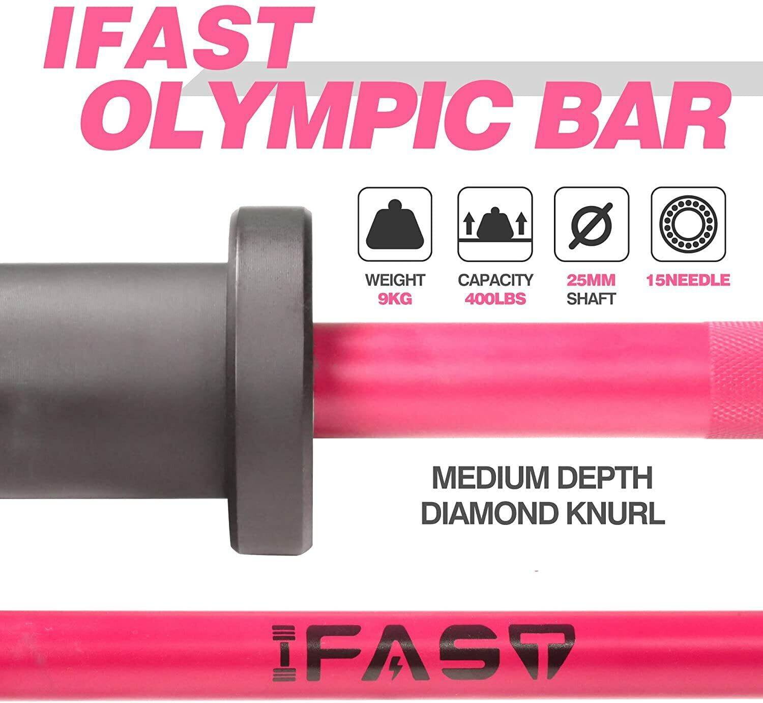 Home Gym Equipment, Olympic Barbell Bar, 4Ft Solid Weight Bar with Bearings, 400Lbs Capacity Weightlifting Bar for Home Gym Workout Strength Training Squat, Suitable for 2-Inch Plates
