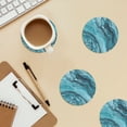 thumbnail image 6 of Multi-Shape Mdf Cork Coaster 4 Pieces Of Anti-Slip, Anti-Wear And Anti-Fouling 3.9in Easy To Clean And Stable Structure Teal Marble_1 Round Shape, 6 of 7
