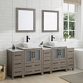 thumbnail image 3 of Vanity Art 84" Double Sink Freestanding Bathroom Vanity Set with Engineered Marble Top and Mirror, 3 of 11