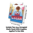 thumbnail image 2 of Ice Cream (24" X 36") Deluxe A-Frame Signicade, Includes 2 Removable Panels & Stand, 2 of 4