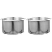 2 Pack Stainless Steel Cup Holder Sofa Cup Holder for Table Drop in Cup Holder Cup Holders for Your Car Individual