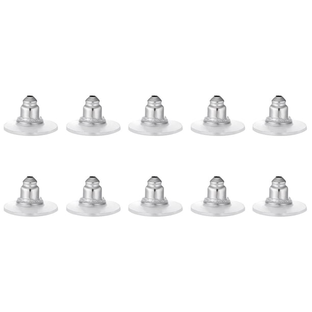 sweethay 10 piezas de respaldos para pendientes, fabricación DIY, tapón para poste de oreja, tapones para los oídos, tapas para los oídos, disco Ropa, zapatos y accesorios Miscelánea Plata sweethay AP012741-02