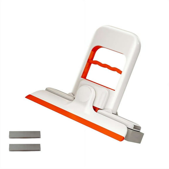 Compact Foldable Sponge Mop for Small Spaces, Portable Wet Dry Cleaning Tool for Bathroom, Kitchen, Countertops, Easy One-Hand Squeeze Handle & Replaceable Mop Head