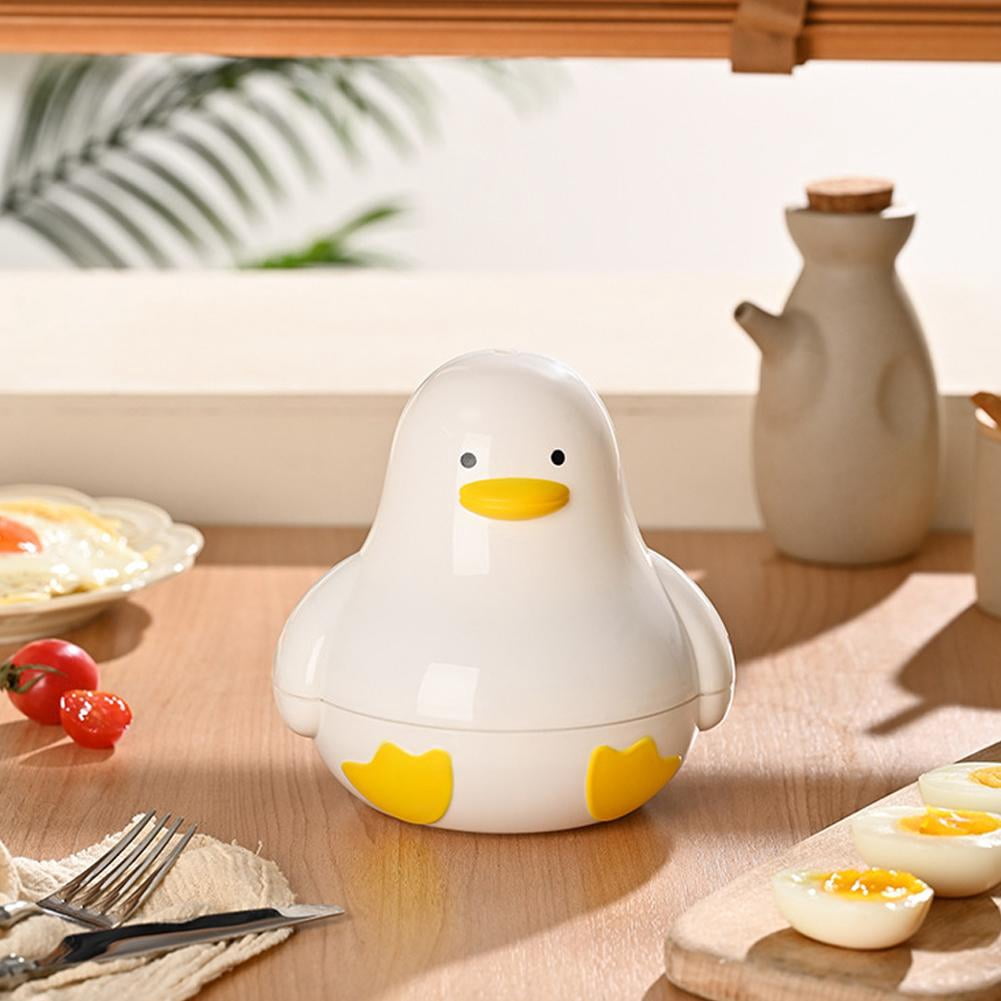 Egg Cooker, Microwave Egg Boiler for 4 Eggs, Adorable Cute Duck Microwave Egg Steamer, Handy Boiler Steamer Gadgets Cook Soft And Hard Boiled Egg,Boiled Egg Artifact for Quick And Easy Breakfast Prep