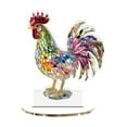 thumbnail image 1 of Placa de escritorio acrílica con decoración de pollo colorido 2D, decoración navideña creativa para oficina, entrada, armario, dormitorio, mesa y Estilo B, 1 of 7