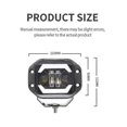 thumbnail image 3 of 5 Inch Car Led Work Lights Angel Eyes Square Spotlights Front Bumper Mesh Fog Lights Suitable For W, 3 of 5