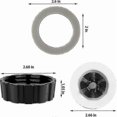 thumbnail image 2 of Parts For Hamilton Beach Blender Blades With Base And 2 O Ring Gasket, 2 of 5