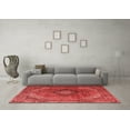 thumbnail image 3 of Ahgly Company Indoor Round Medallion Red Traditional Area Rugs, 5' Round, 3 of 4
