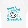 thumbnail image 4 of Inktastic Baby's 1st Chrismukkah with Cute Baby Penguin and Snowflakes Boys or Girls Baby Bodysuit, 4 of 5