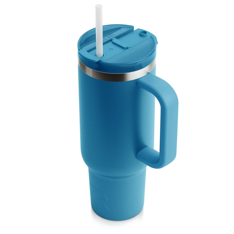 Insulated Straw Mug 40oz Tum-bler With Handle Portable Non-Spill Coffee  Travel Mug With Stainless