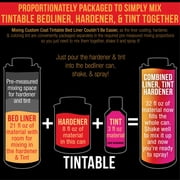 Custom Coat Tintable Base Only 2 Quart (1/2 Gallon) Urethane Spray-On Truck Bed Liner Kit - Easy 3 to 1 Mix Ratio, Just Mix, Shake and Shoot , Prevent Rust
