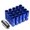 Blue, variant on J2 Engineering LN-T7-003-15-RD J2 Engineering 7075 -T6 Forged Aluminum M12X1.5 20Pcs 60mm Height Open -End Lug Nut Set w / Socket Adapter (Red)
