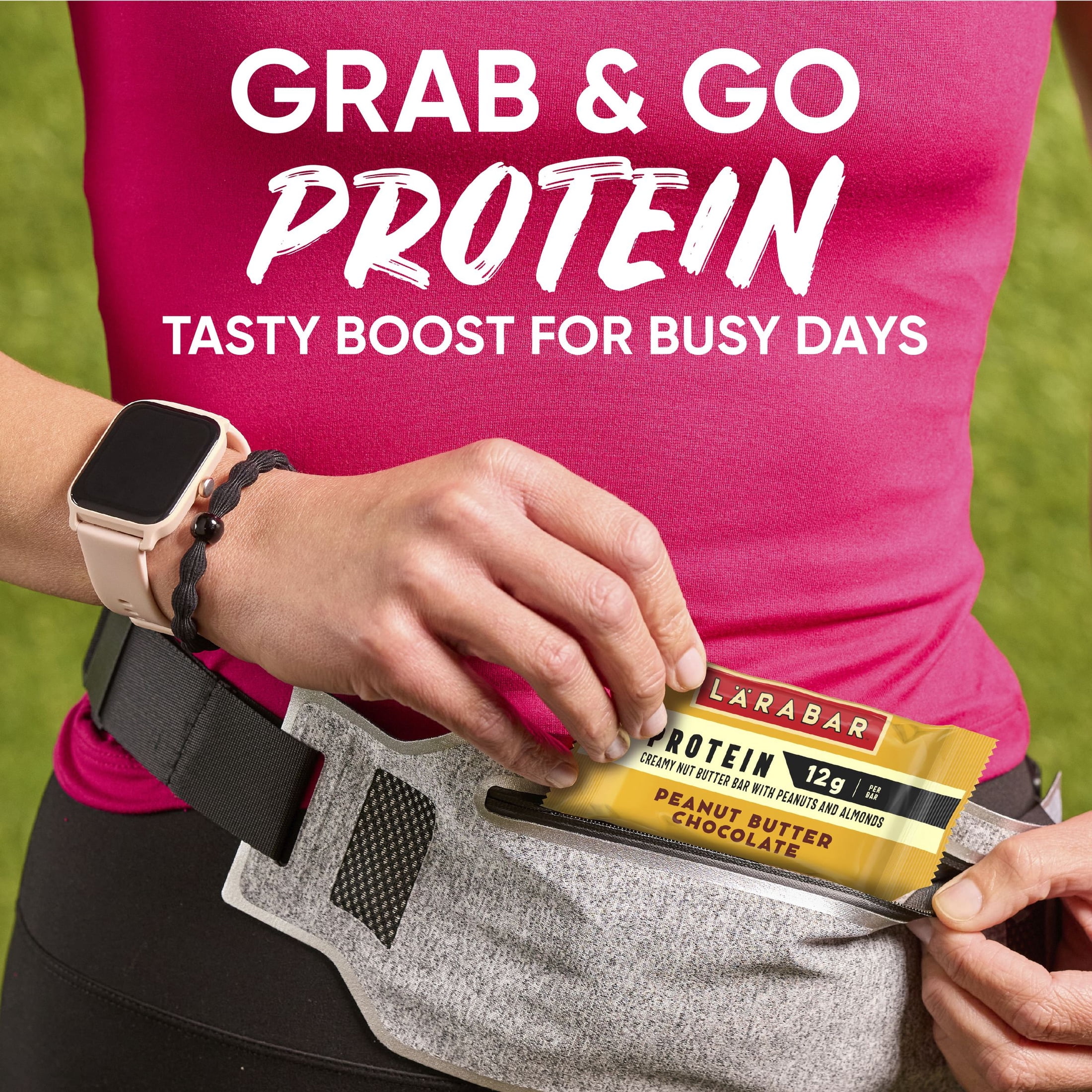 (5 pack) Larabar Peanut Butter Chocolate Protein Bars, 12g Protein, Gluten Free, 5 Ct, 7.95 oz
