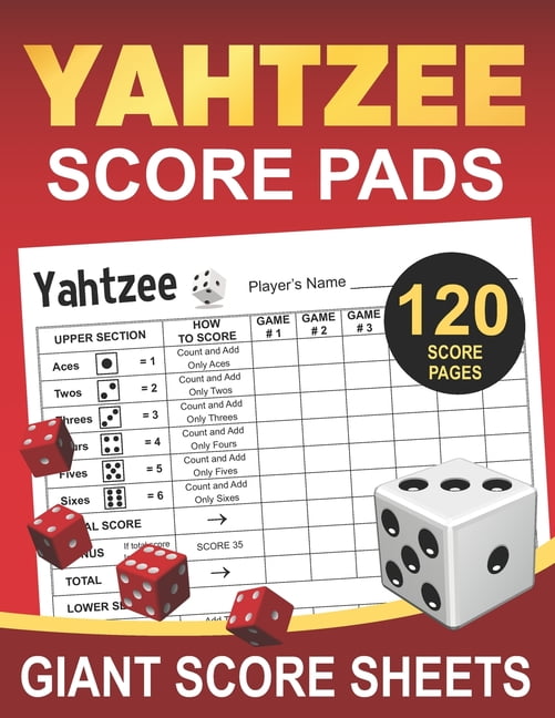 yahtzee score pads yahtzee score sheets paperback walmartcom