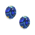 thumbnail image 4 of Juego de aretes y cadena con dije en forma de Pavoreal ZVEZDA, plata mexicana ley .925, multicolor, cristales Swarovski, 4 of 5