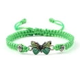 thumbnail image 2 of Fdelink a Bracelet Butterfly Bracelets for Teen Girls Adjustable String Butterfly Bracelets for Women Cute Butterfly Charm Bracelets Green, 2 of 7