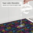 thumbnail image 5 of Sikiie Graffiti Art Dish Drying Mat, Kitchen Counter Mat, Self Drying Mat for Kitchen Counter Dish Drying Pad ,for Dishes, Utensils, Pots and Pans（24" x 18"）, 5 of 7