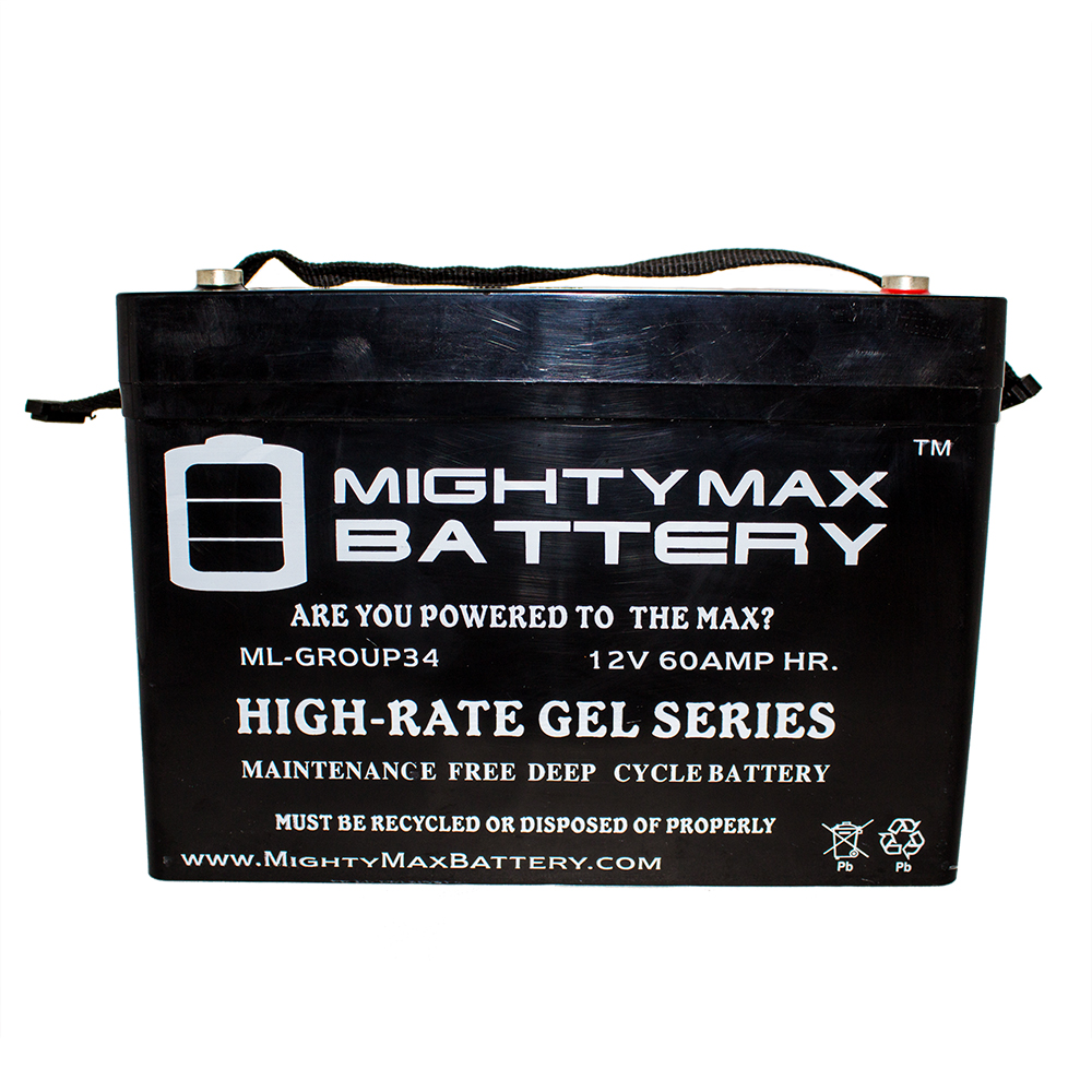 12V 60AH GROUP 34 Gel Type Battery