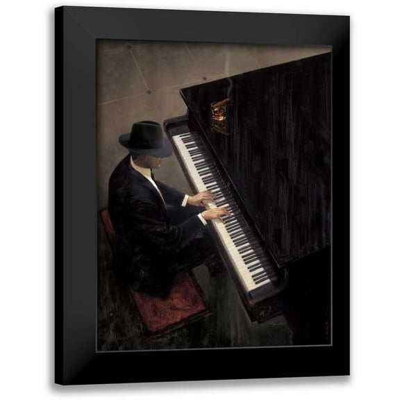 Lynch, Brent 12x14 Black Modern Framed Museum Art Print Titled - Piano Bar 1