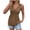 Camel #1, variant on Babydoll Tops for Women 2026 Trendy Spring Summer Shirts Twist Front V Neck Peplum Flowy Tank Tops Camel M