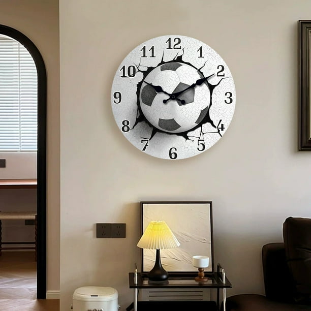 Reloj de pared de madera de 30 cm con personalidad | Reloj decorativo silencioso y moderno | Decoración para el hogar multicolor y duradera | Fácil montaje para sala de estar, dormitorio y oficina