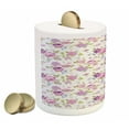 thumbnail image 2 of Shabby Flora Piggy Bank, English Roses and Violets Gardening Plants Inflorescence Twigs Spring Buds, Ceramic Coin Bank Money Box for Cash Saving, 3.6" X 3.2", Multicolor, by Ambesonne, 2 of 4