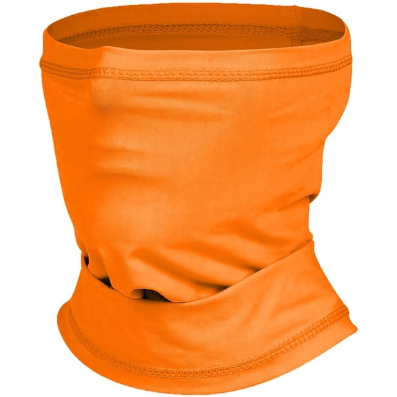 Orange Neck Gaiter Bandana Face Mask: Sun Cooling Scarf Gator Cover Head for Men Women
