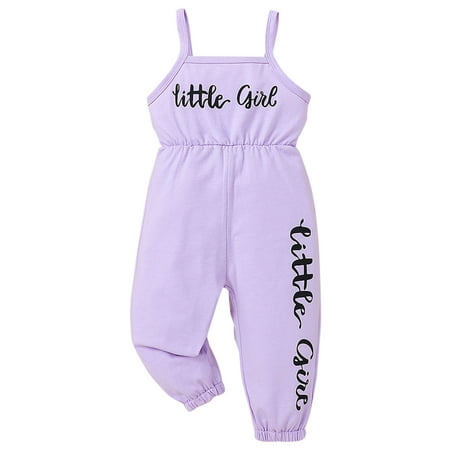 

Lumento Baby Loose Summer Jumpsuit Cute Sleeveless Overall Casual Strappy Playsuit Light Purple 86cm