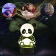 thumbnail image 4 of Lámpara Luz LED de noche con diseño de Panda 3D para niños Ehuebsd lámpara de mesa colorida con Control táctil Animal de dibujos animados iluminación de cabecera para, 4 of 8