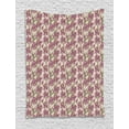 thumbnail image 1 of Flower Tapestry, Blossoming Flower with Foliage Ornate Springtime Season Peonies, Wall Hanging for Bedroom Living Room Dorm Decor, 40"W X 60"L, Pale Green Dried Rose Eggshell, by Ambesonne, 1 of 2