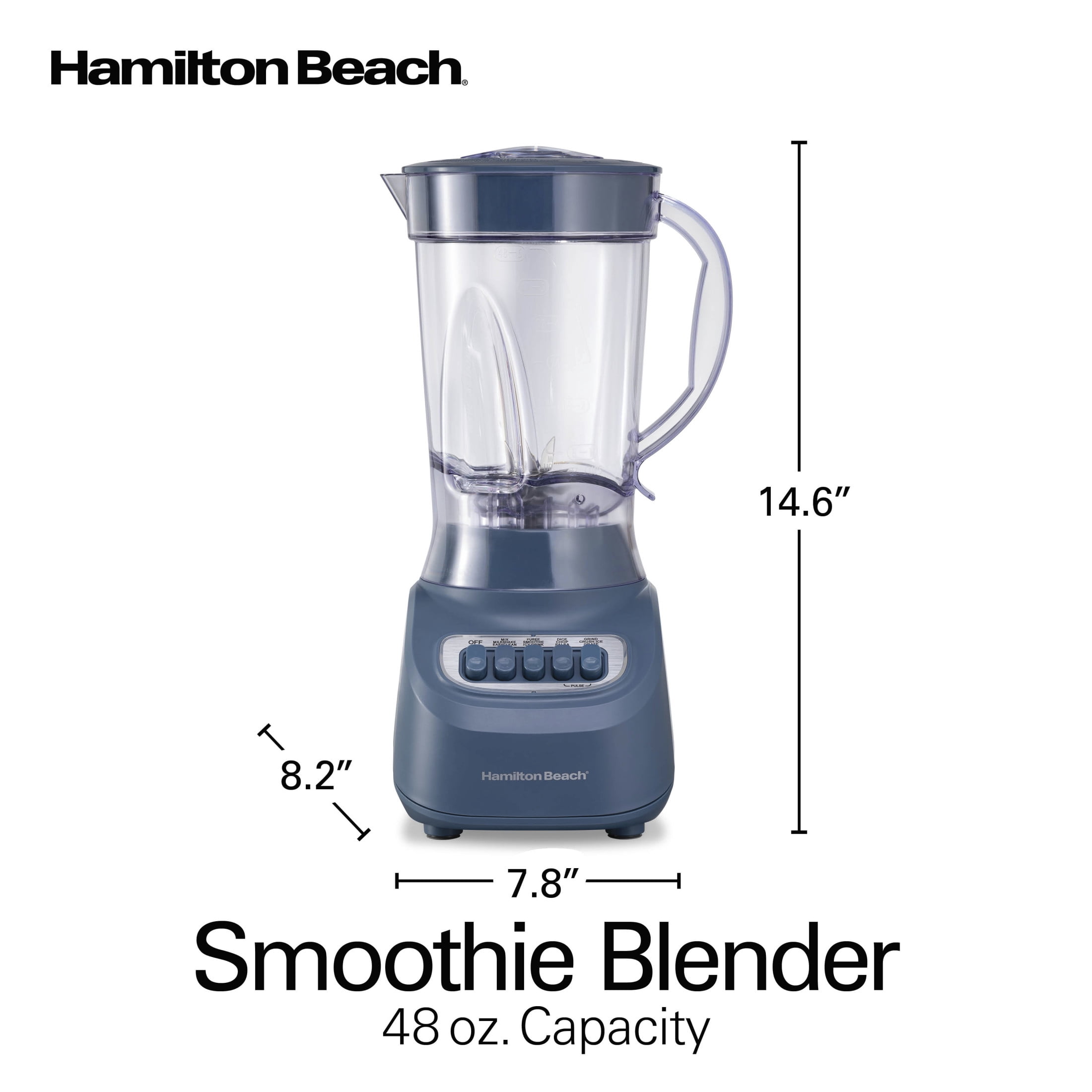 Hamilton Beach, Smoothie Blender, 48 oz Jar, Black - Walmart.com