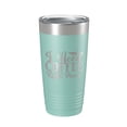 thumbnail image 1 of I Need Coffee Right Meow Tumbler Travel Mug Funny Cat Lover Gift Insulated Laser Engraved Coffee Cup 20 oz Teal, 1 of 1