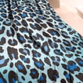 thumbnail image 3 of Blue Leopard Print Blanket,Comfortable Soft Lamb Wool Throw Blanket,All Season,Warm Lightweight Blankets for Sofa Bed Couch Living Room Chair,60"x80", 3 of 4