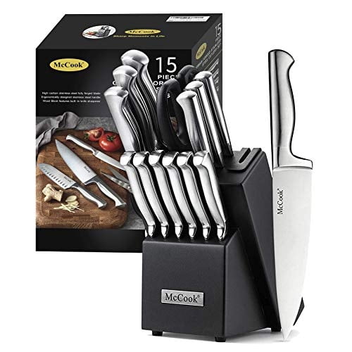Juego de cuchillos McCook MC21 15 piezas de acero inoxidable alemán