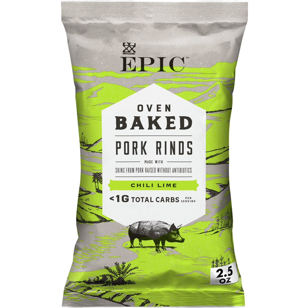 EPIC Chili Lime Oven Baked Pork Rinds, Keto Friendly, Paleo Friendly, 2