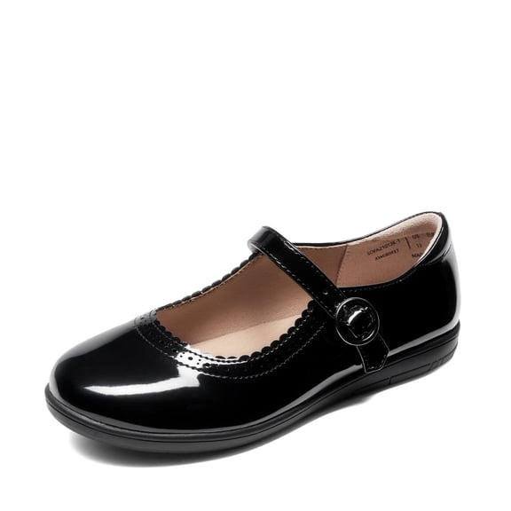 DREAM PAIRS Girls' Mary Jane School Uniform Dress Shoes with Adjustable Buckle Strap, Round Toe & Slip-Resistant Outsole