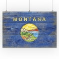 thumbnail image 2 of Rustic Montana State Flag (24x36 Giclee Gallery Art Print, Vivid Textured Wall Decor), 2 of 3