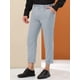 thumbnail image 2 of Pantalones de vestir cortos plisados ajustados de color liso hasta el tobillo para hombre 36 gris Unique Bargains Pantalones, 2 of 6