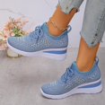 thumbnail image 2 of Fashion Rhinestone Sneakers for Women's - 2026 Casual Mesh Slip On Walking Shoes Breathable Glitter Sneaker, 2 of 5