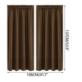 thumbnail image 3 of Begzeat Blackout Curtains for Bedroom，Thermal Insulated 100% Blackout Curtains for Bedroom with Black Liner, Double Layer Full Room Darkening Noise Reducing Grommet Curtain (Brown), 3 of 9