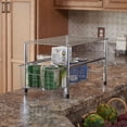 thumbnail image 3 of Household Essentials Single Basket Sliding Cabinet Organizer, Metal Frame, Small, Free Standing - No Installation Necessary, Silver Finish, 3 of 5