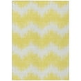 thumbnail image 2 of 9' X 12' Yellow And Gray Chevron Washable Indoor Outdoor Area Rug, 2 of 5