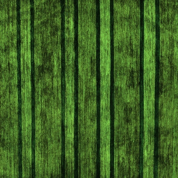 Ahgly Company Indoor Square Abstract Green Modern Area Rugs, 6' Square