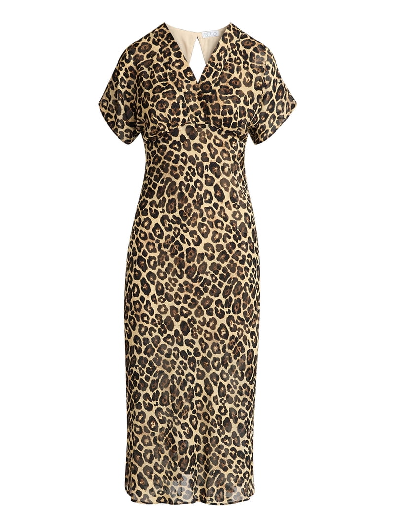 knee length dresses for ladies Sophia Midi Dress in Blue and White Floral