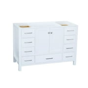 ARIEL CAMBRIDGE 48 IN. SINGLE SINK BASE CABINET IN WHITE