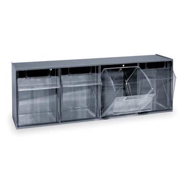 QUANTUM STORAGE SYSTEMS QTB304G Tip Out Bin Unit, 4 Tip Bins Walmart