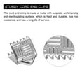 thumbnail image 4 of 200Pack Ribbon End Crimp Clamps, 6mm Stripe Texture Pinch Cord End Clasps, Silver White, 4 of 6