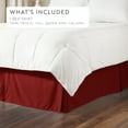 thumbnail image 4 of Tailored Pleated Bed Skirt Box Spring Frame Cover Dust Ruffle in Burgundy for Full Size Bedding by Comfort Canopy, 4 of 12
