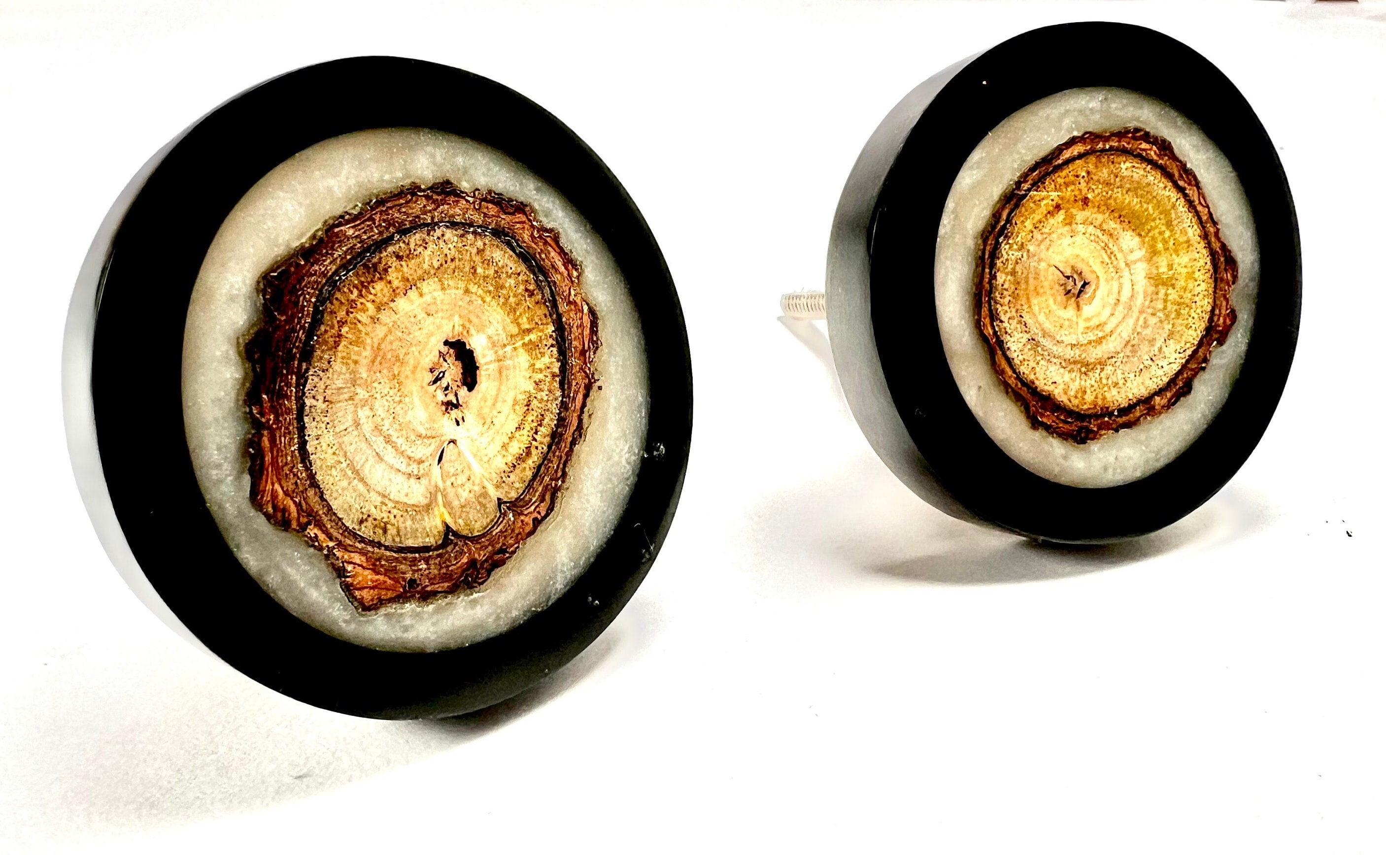10 PC SET of Cabinet resin Knobs | Resin and wood knobs|Drawer Closet Dresser Wardrobe Furniture Door| Nuts & Bolts Included